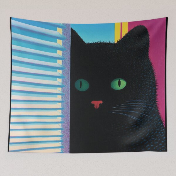 Item preview, Black Cat Neon Portrait designed and sold by Design Atlas.