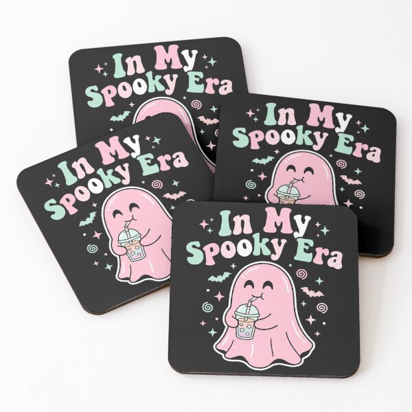 Item preview, In My Spooky Era Pink Ghost Iced Coffee Halloween designed and sold by TeNovaStudio ⭐⭐⭐⭐⭐.