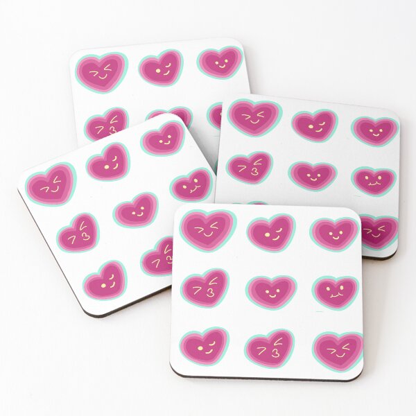 Item preview, Hand drawn kawaii hearts sticker pack designed and sold by BritishDelights.