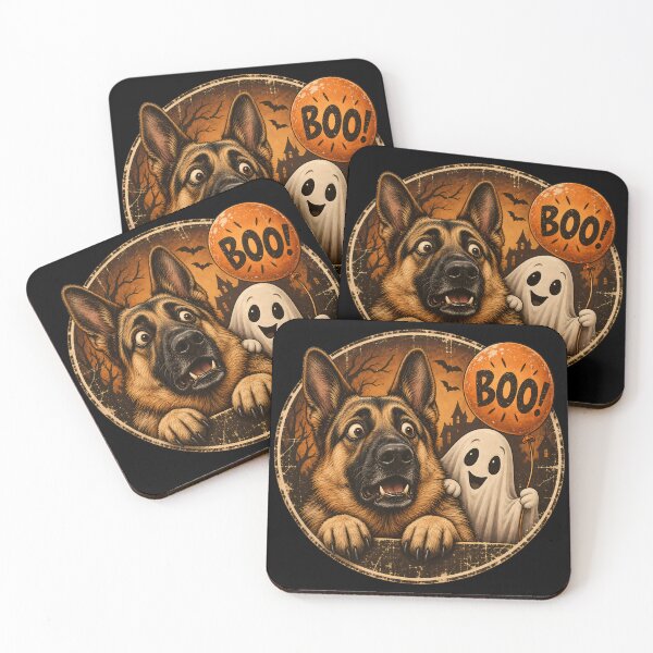 Item preview, Funny Spooky - German Shepherd Halloween Ghost Boo Dog designed and sold by conggamenhatvip.