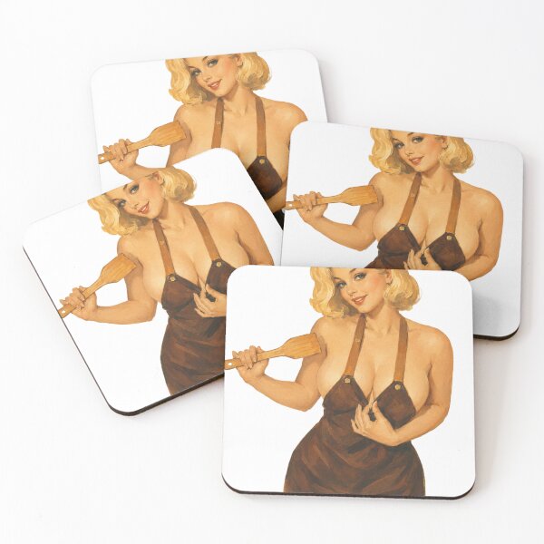 Item preview, Vintage Kitchen Pin Up | Original Retro Cooking Beauty Illustration designed and sold by Cosplayvintage.