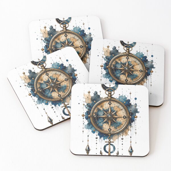 Item preview, Celestial Compass & Anchor Art designed and sold by MyCalmDraw.