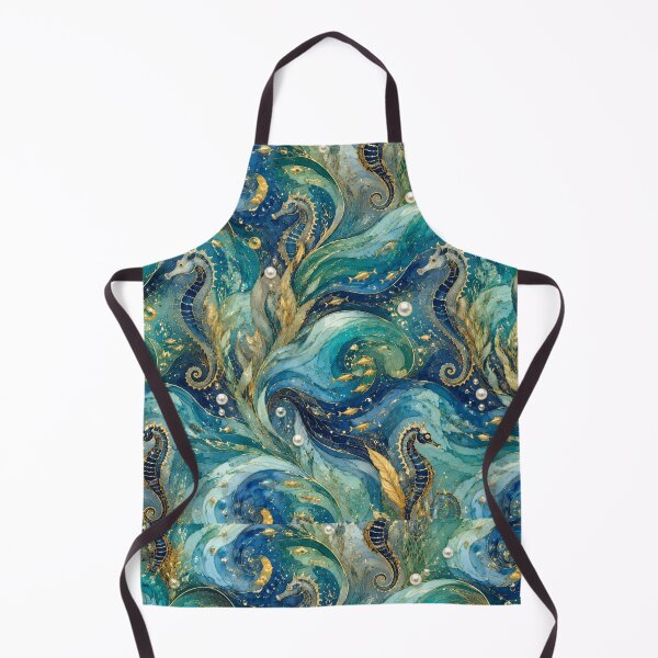 Item preview, Golden Waves and Magical Seahorses - Treasures of the Mediterranean Ocean designed and sold by Natalia-Vlad.