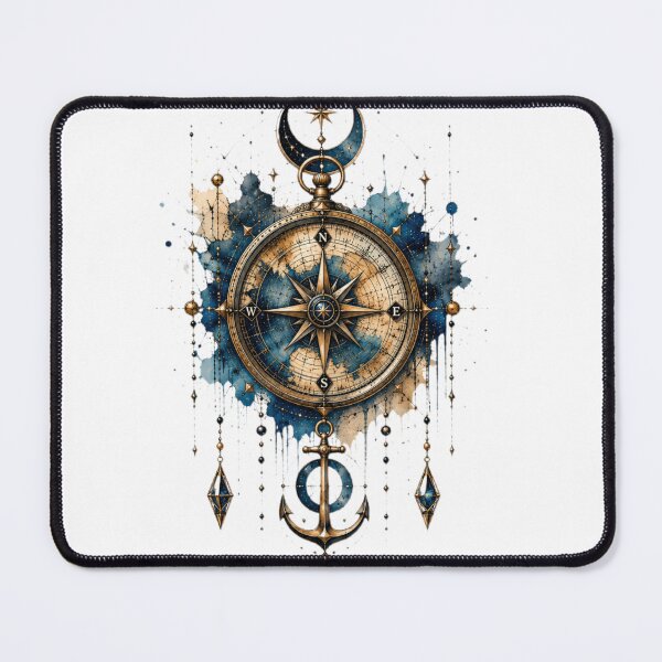 Item preview, Celestial Compass & Anchor Art designed and sold by MyCalmDraw.