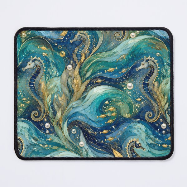 Item preview, Golden Waves and Magical Seahorses - Treasures of the Mediterranean Ocean designed and sold by Natalia-Vlad.