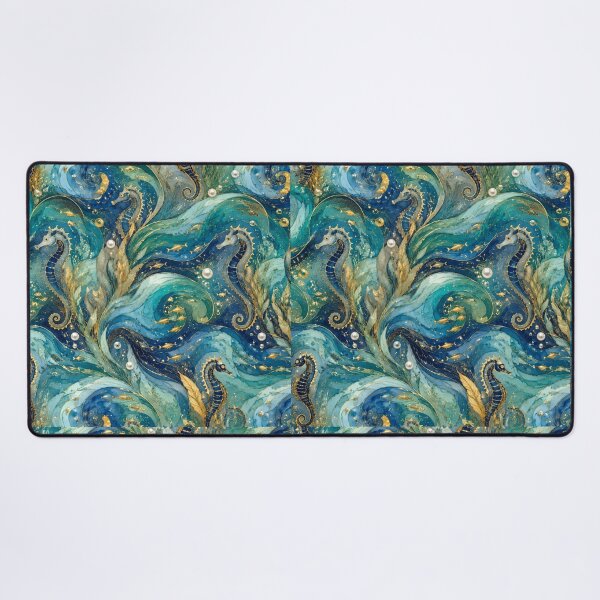 Item preview, Golden Waves and Magical Seahorses - Treasures of the Mediterranean Ocean designed and sold by Natalia-Vlad.