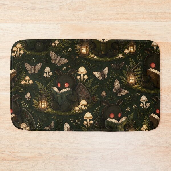 Item preview, Cozy Cryptidcore Mothman Reading Books Bookish designed and sold by StickyGuys.