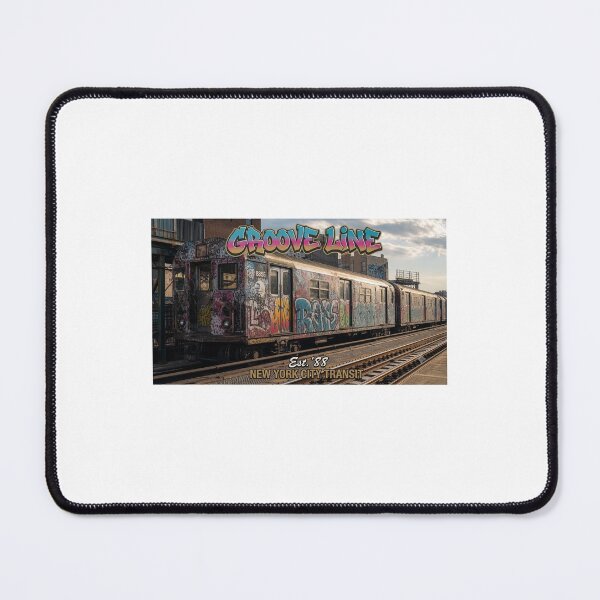 Item preview, Groove Line Vintage NYC Subway Graffiti - Retro 1988 New York Transit Art designed and sold by BigD shop.