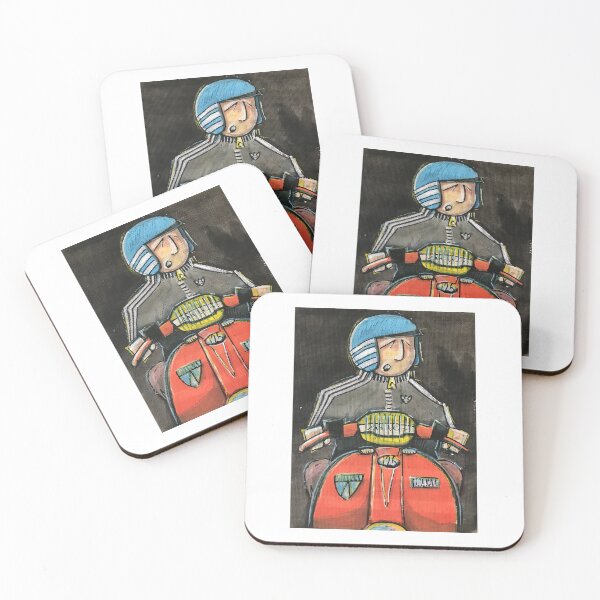 Item preview, Classic Scooter | Vintage Scooter Riders | Retro Mod Inspired Art designed and sold by GWARTGB.