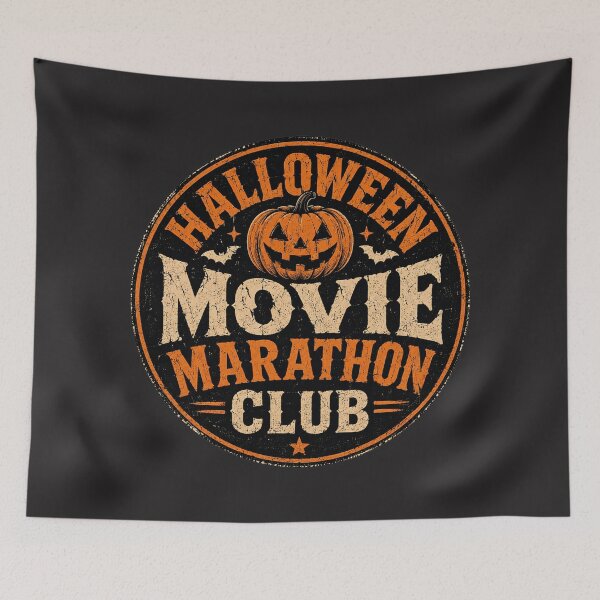 Item preview, Halloween Movie Marathon Club – Vintage Spooky Season Design designed and sold by TheStephanieRome.