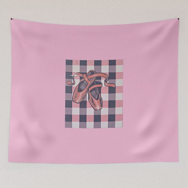 Item preview, Pink Ballet Slippers on Plaid designed and sold by Hearthuestudios.