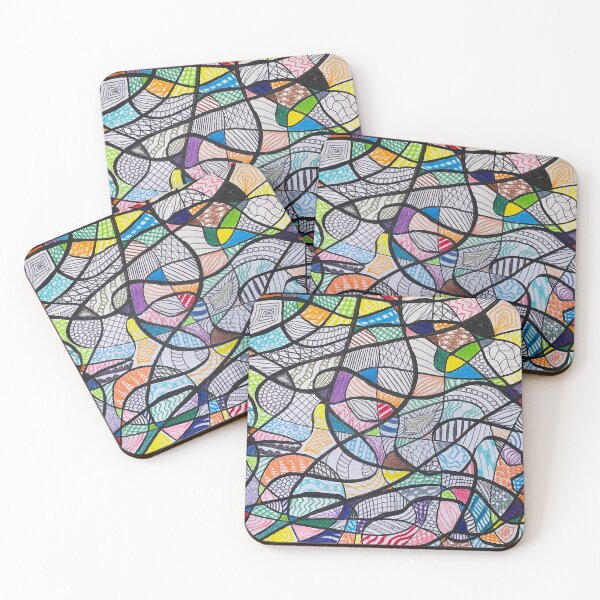 Item preview, colorful scribbles designed and sold by HeART1234.