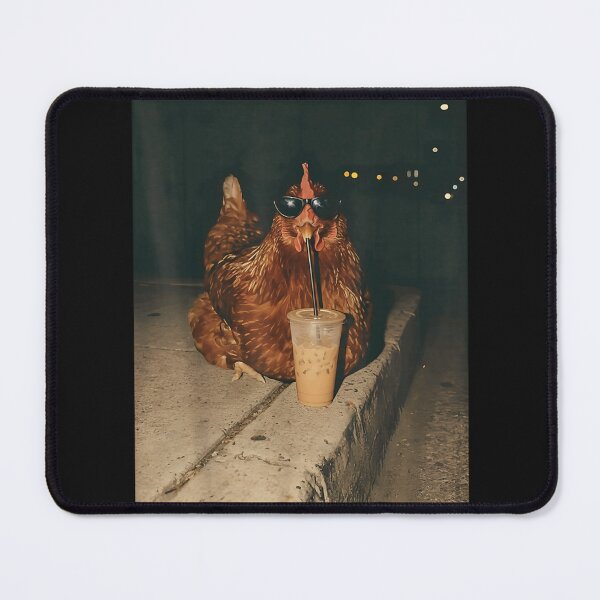 Item preview, Chicken Drinking Iced Coffee Funny Chicken Lover Farmer designed and sold by peachlovey.