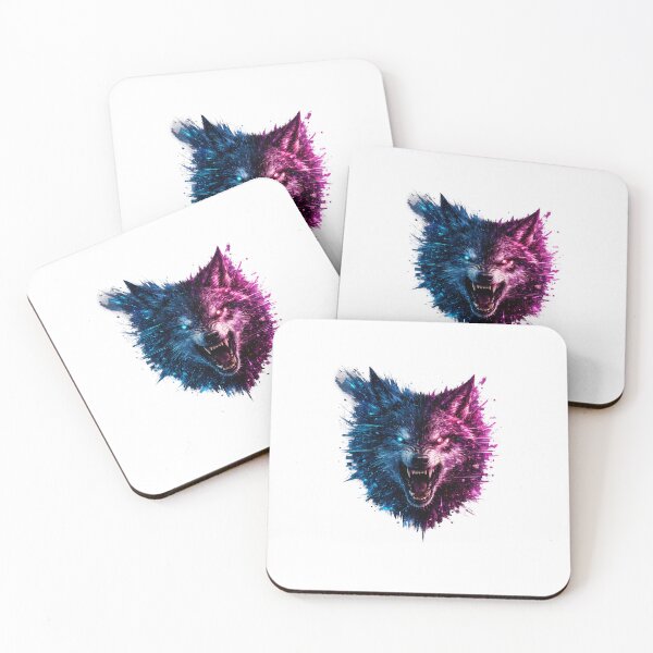 Item preview, Cyberpunk Glitch Wolf Head designed and sold by GlitchForge..