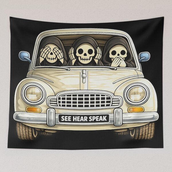 Item preview, Grim reaper's see,hear,speak,no evil car designed and sold by JamesDunican.