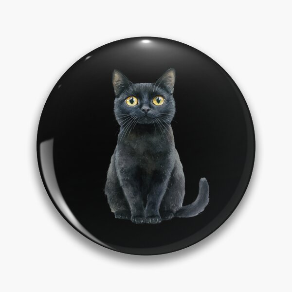 Item preview, Charming Black Cat with Bright Eyes designed and sold by Hillonmary.