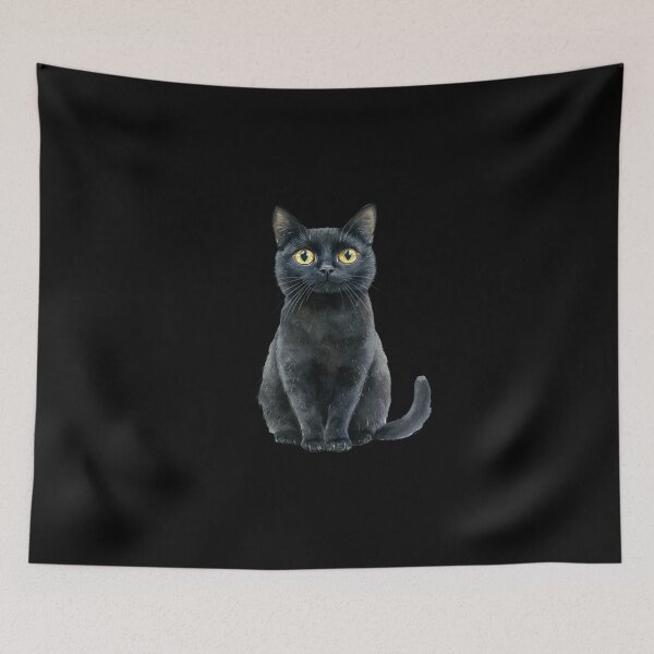 Item preview, Charming Black Cat with Bright Eyes designed and sold by Hillonmary.