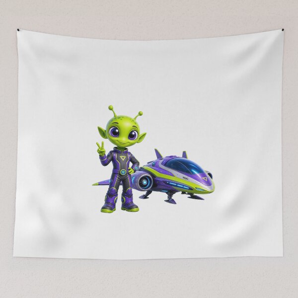 Item preview, An alien with spaceship designed and sold by Designfs.