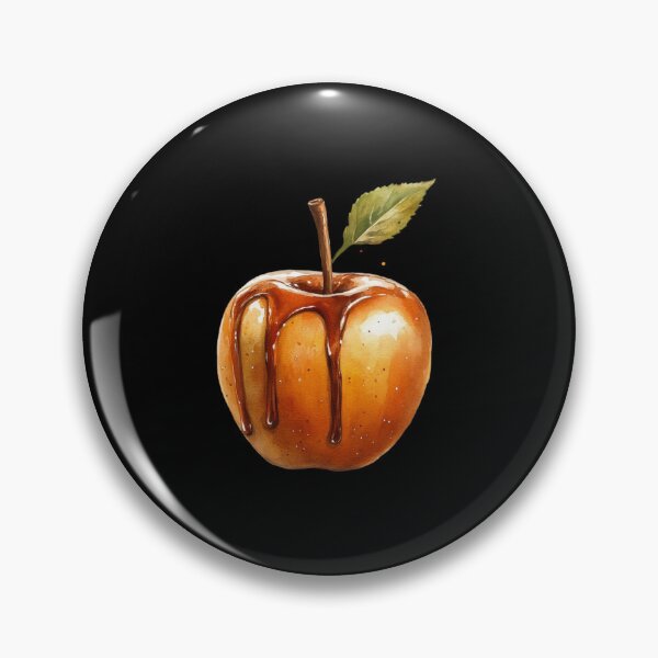 Item preview, Caramel Drizzled Apple on Dark Background designed and sold by Hillonmary.