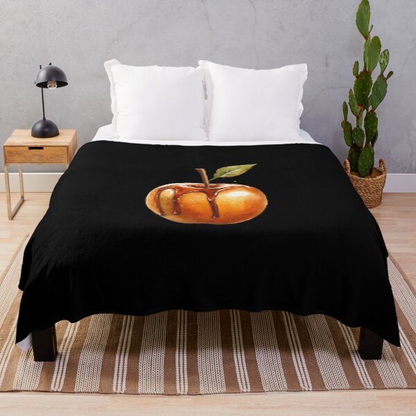 Item preview, Caramel Drizzled Apple on Dark Background designed and sold by Hillonmary.
