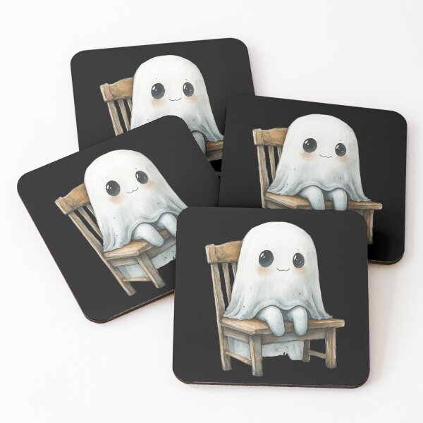 Item preview, Cute Ghost on Wooden Chair designed and sold by Hillonmary.