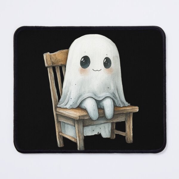 Item preview, Cute Ghost on Wooden Chair designed and sold by Hillonmary.
