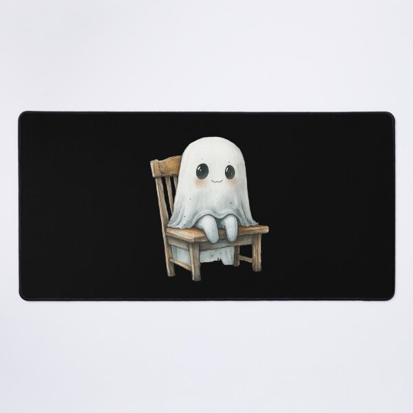 Item preview, Cute Ghost on Wooden Chair designed and sold by Hillonmary.