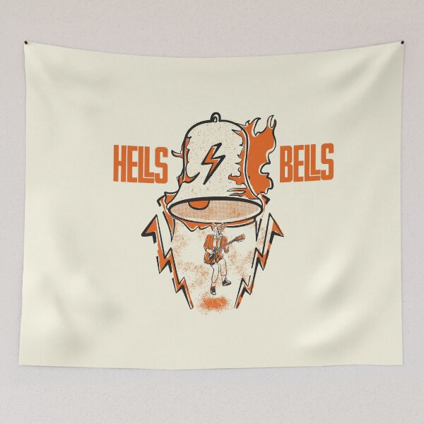 Item preview, Vintage Hells Bells Skull Guitar Illustration designed and sold by beboplab.