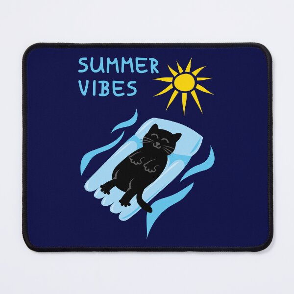 Item preview, Summer Vibes Black Cat Floating designed and sold by fishdesigns.