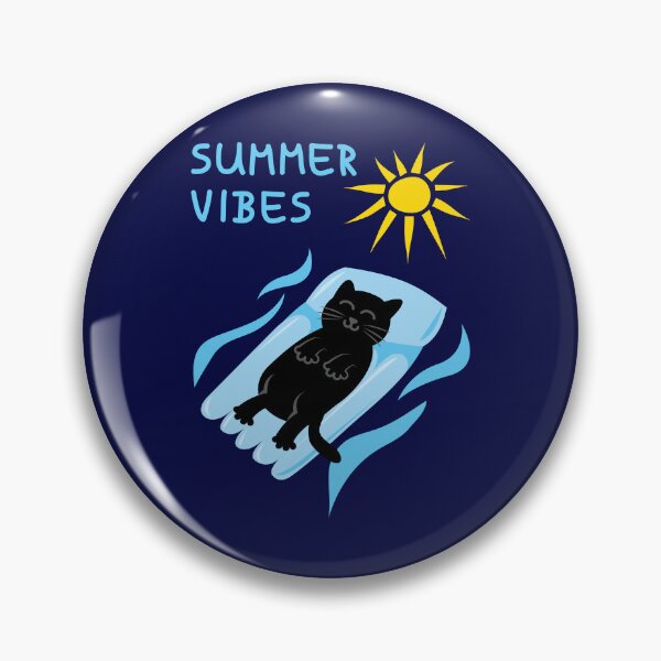 Item preview, Summer Vibes Black Cat Floating designed and sold by fishdesigns.