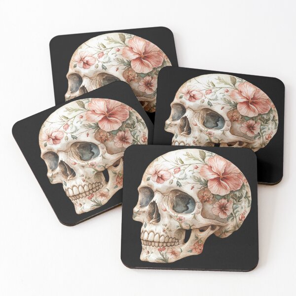 Item preview, Floral Patterned Human Skull designed and sold by Hillonmary.