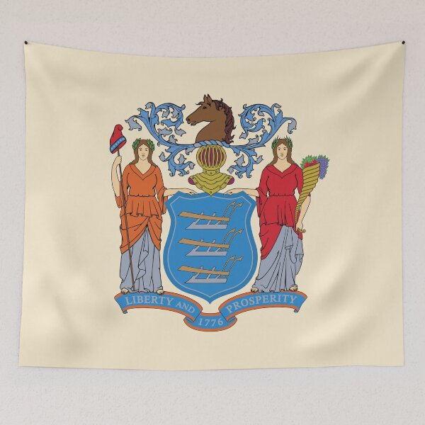 Item preview, New Jersey State Coat of Arms | Official New Jersey State Seal Crest designed and sold by ShabanMerch.