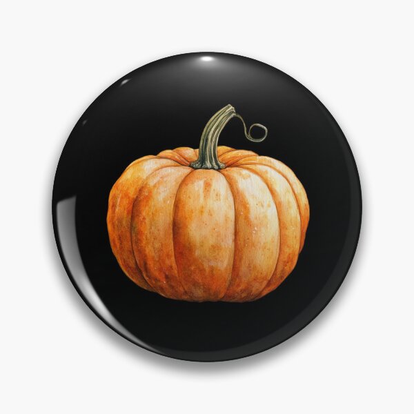 Item preview, Single Orange Pumpkin on Black designed and sold by Hillonmary.