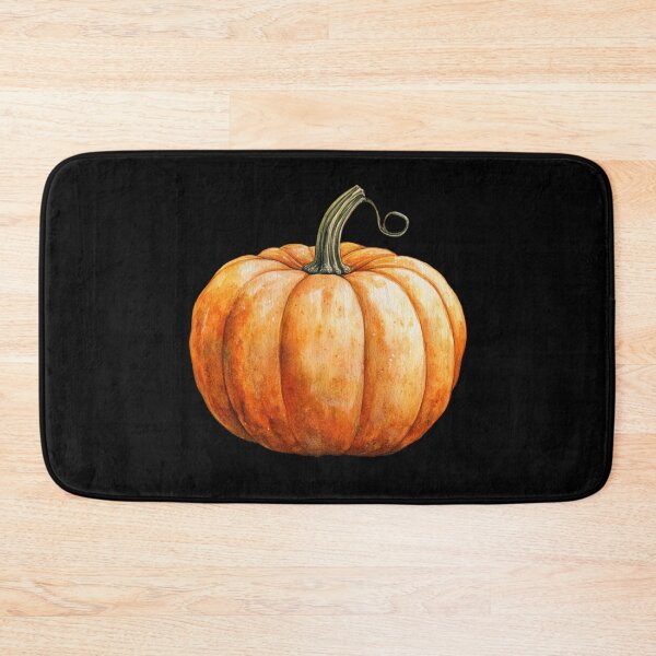 Item preview, Single Orange Pumpkin on Black designed and sold by Hillonmary.