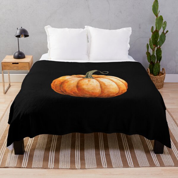 Item preview, Single Orange Pumpkin on Black designed and sold by Hillonmary.