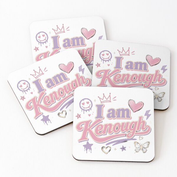 Item preview, I Am Kenough Typography | Cute Pink Self Love Affirmation Retro Quote designed and sold by Eddy048.