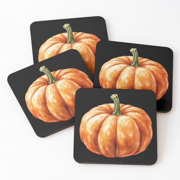 Item preview, Vibrant Pumpkin on Black Background designed and sold by Hillonmary.