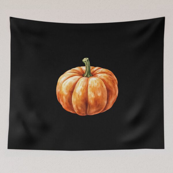 Item preview, Vibrant Pumpkin on Black Background designed and sold by Hillonmary.