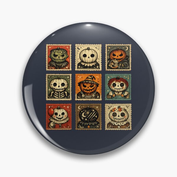 Item preview, Vintage Halloween Pumpkin Stamps for Collectors designed and sold by POD DYNASTY | Original Print On Demand T-Shirt Graphics.