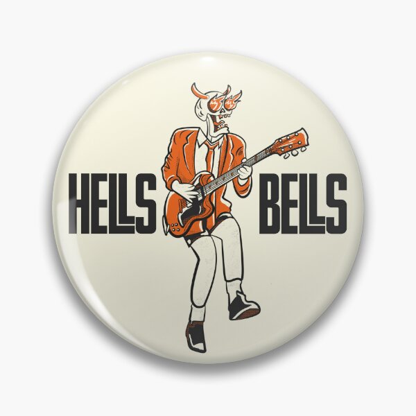 Item preview, Vintage Hells Bells Skull Guitar Illustration designed and sold by beboplab.