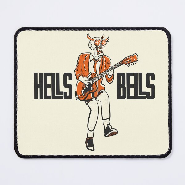 Item preview, Vintage Hells Bells Skull Guitar Illustration designed and sold by beboplab.