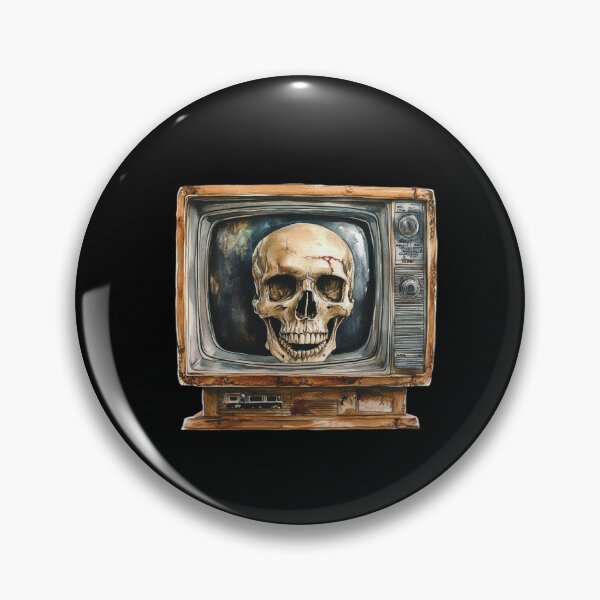 Item preview, Skull in Vintage TV designed and sold by Hillonmary.