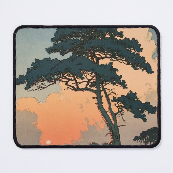 Item preview, Japanese Woodblock Print Wall Art, Vintage Landscape Poster, Japanese Sunset Pine Tree Artwork, Asian Printable Art Digital Download designed and sold by AnimeWaifuMaterial.