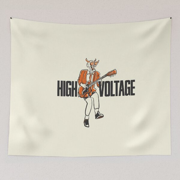 Item preview, Vintage Hells Bells Skull Guitar Illustration designed and sold by beboplab.