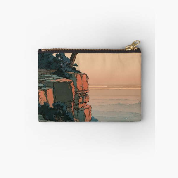 Item preview, Japanese Woodblock Landscape Print, Pine Tree Wall Art, Vintage Shin Hanga Cliff Painting, Serene Mountain Nature Poster Download designed and sold by AnimeWaifuMaterial.