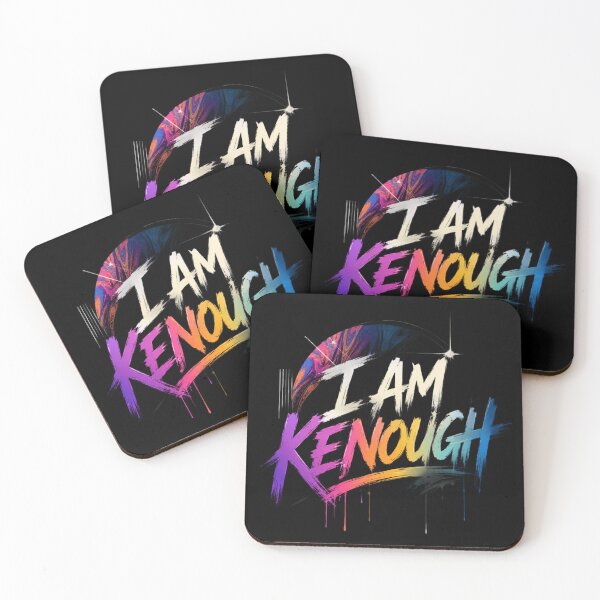 Item preview, I Am Kenough Typography | Vibrant Self Love Inspirational Quote designed and sold by Eddy048.