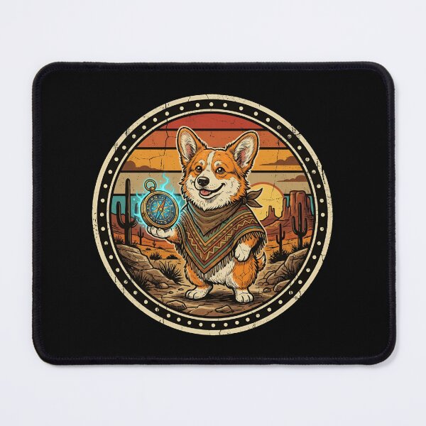 Item preview, Retro Space Explorer Corgi Vintage Badge designed and sold by DuckOddity.