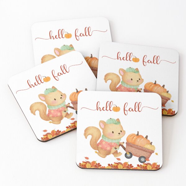 Item preview, Cute Squirrel Carrying a Pumpkin | Cozy Autumn Woodland Animal designed and sold by BigDigital.