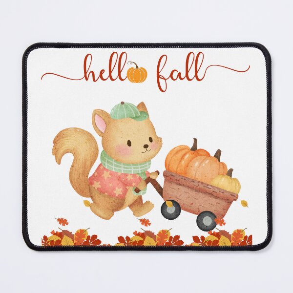 Item preview, Cute Squirrel Carrying a Pumpkin | Cozy Autumn Woodland Animal designed and sold by BigDigital.