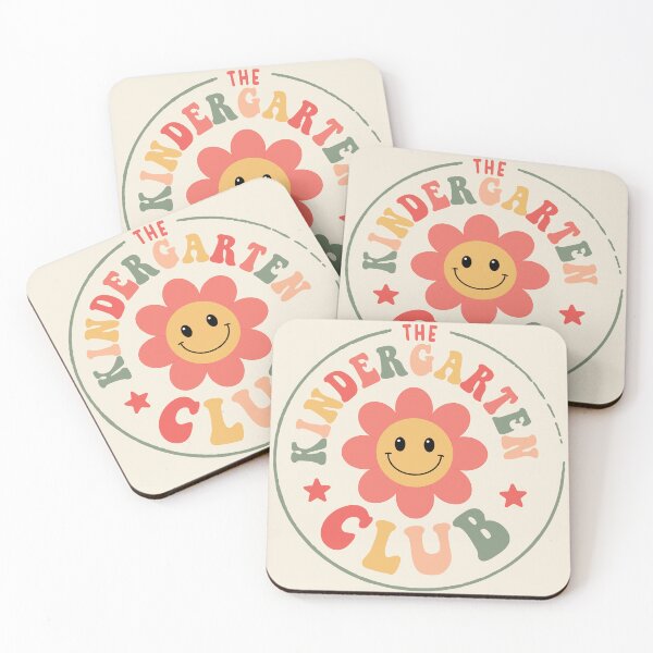 Item preview, The Kindergarten Club Retro Smiley Flower Back to School Sticker designed and sold by TaraGbear.